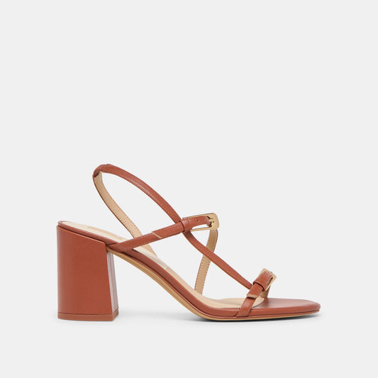 Faye Cognac Leather Heels | Dolce Vita Value