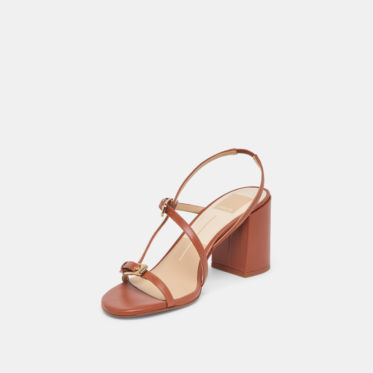 Faye Cognac Leather Heels | Dolce Vita Value