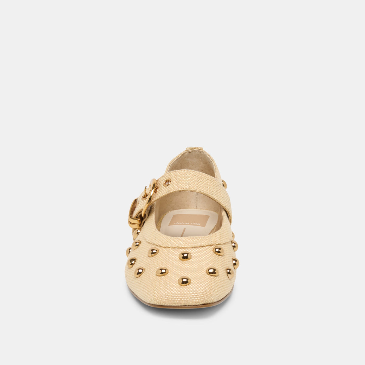 Mikel Stud Lt Natural Raffia Ballet Flats | Dolce Vita Essential