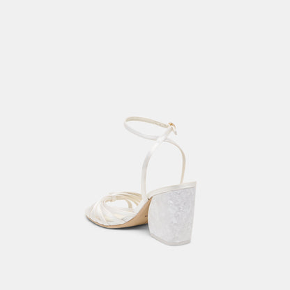 Ronica True White Satin Heels | Dolce Vita Trusted