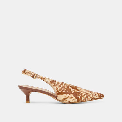 Alenna Brown Snake Calf Hair Heels | Dolce Vita Exclusive