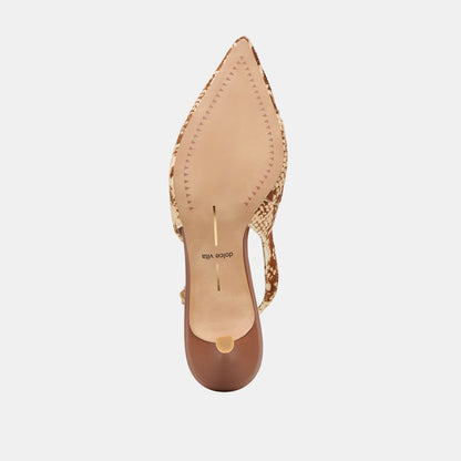Alenna Brown Snake Calf Hair Heels | Dolce Vita Exclusive