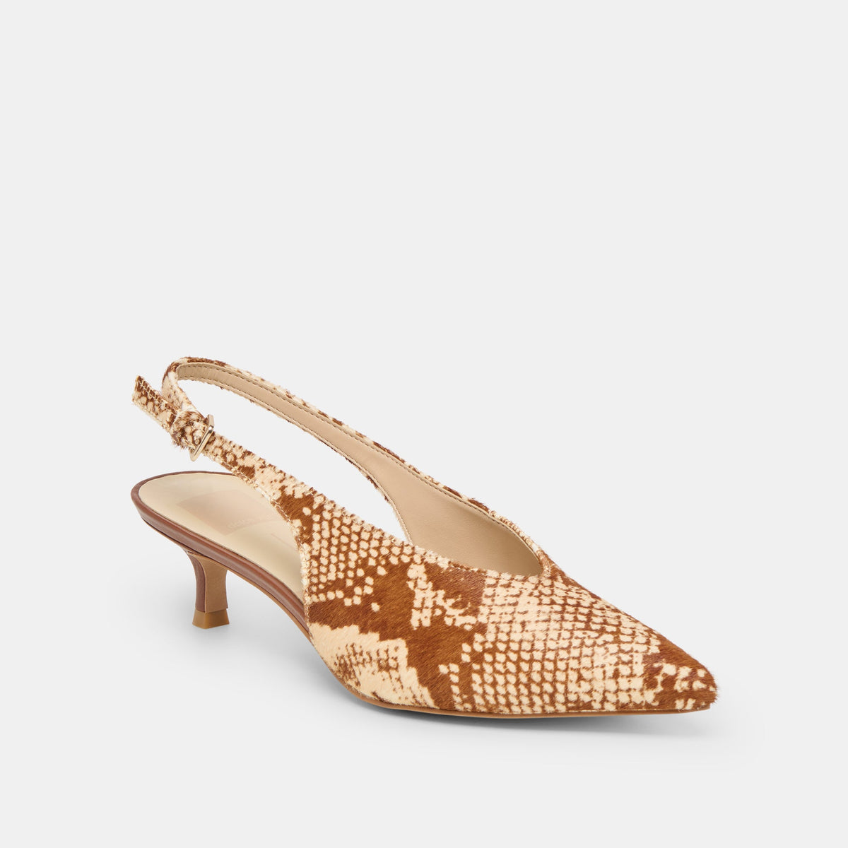 Alenna Brown Snake Calf Hair Heels | Dolce Vita Exclusive