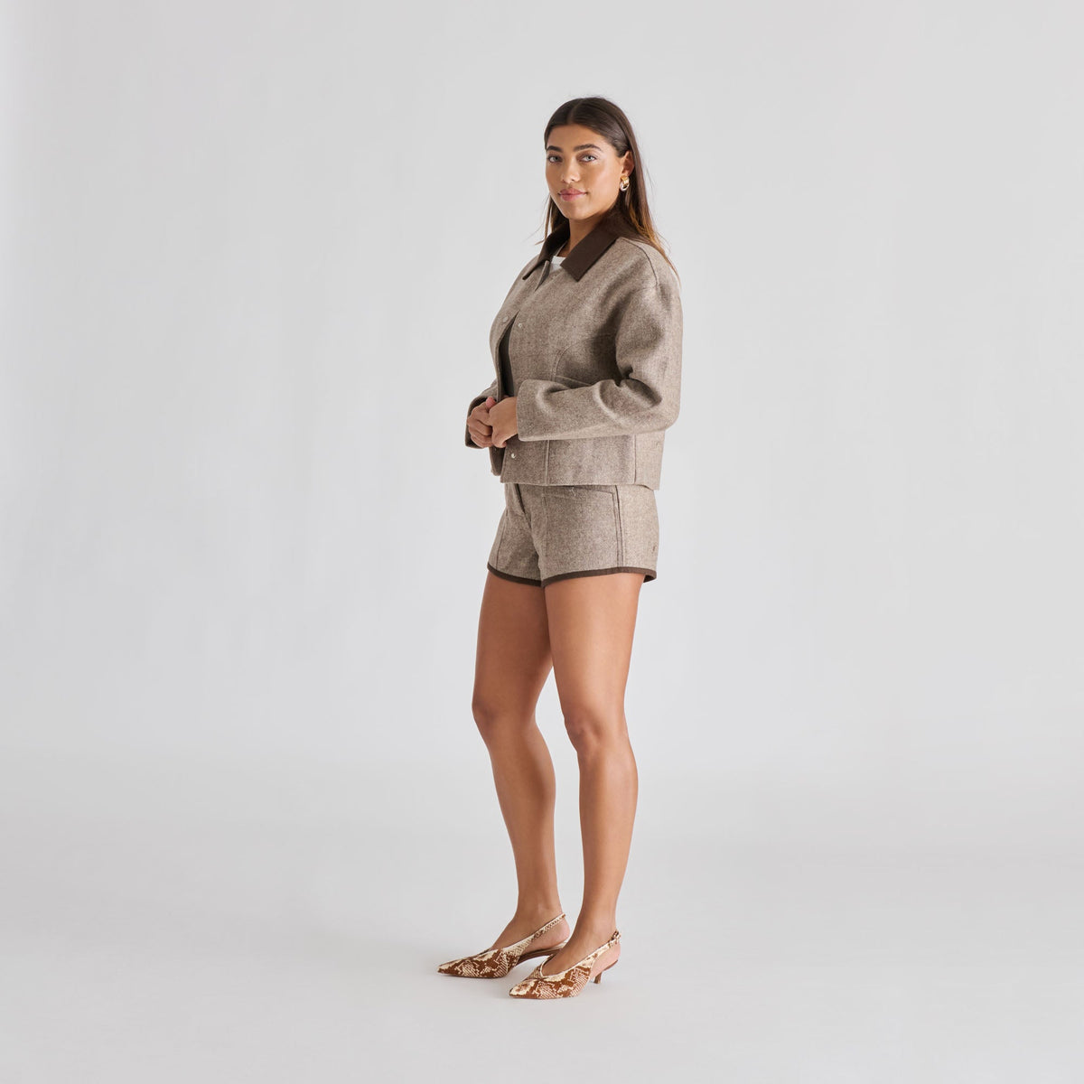 Alenna Brown Snake Calf Hair Heels | Dolce Vita Exclusive