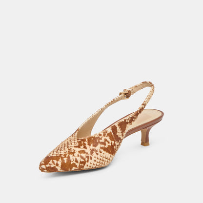 Alenna Brown Snake Calf Hair Heels | Dolce Vita Exclusive