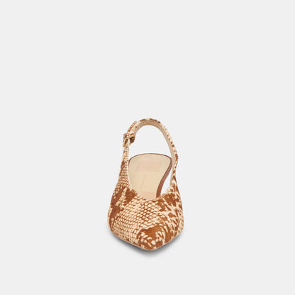 Alenna Brown Snake Calf Hair Heels | Dolce Vita Exclusive