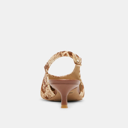 Alenna Brown Snake Calf Hair Heels | Dolce Vita Exclusive