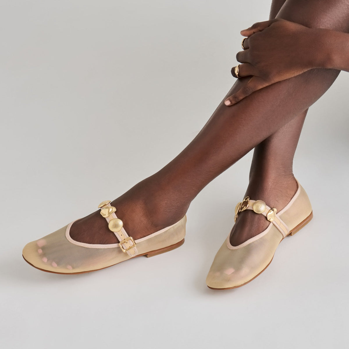 Relan French Vanilla Mesh Ballet Flats | Dolce Vita Quality