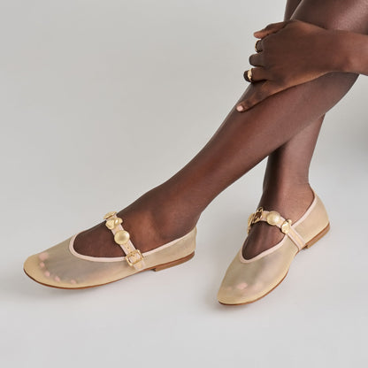 Relan French Vanilla Mesh Ballet Flats | Dolce Vita Quality