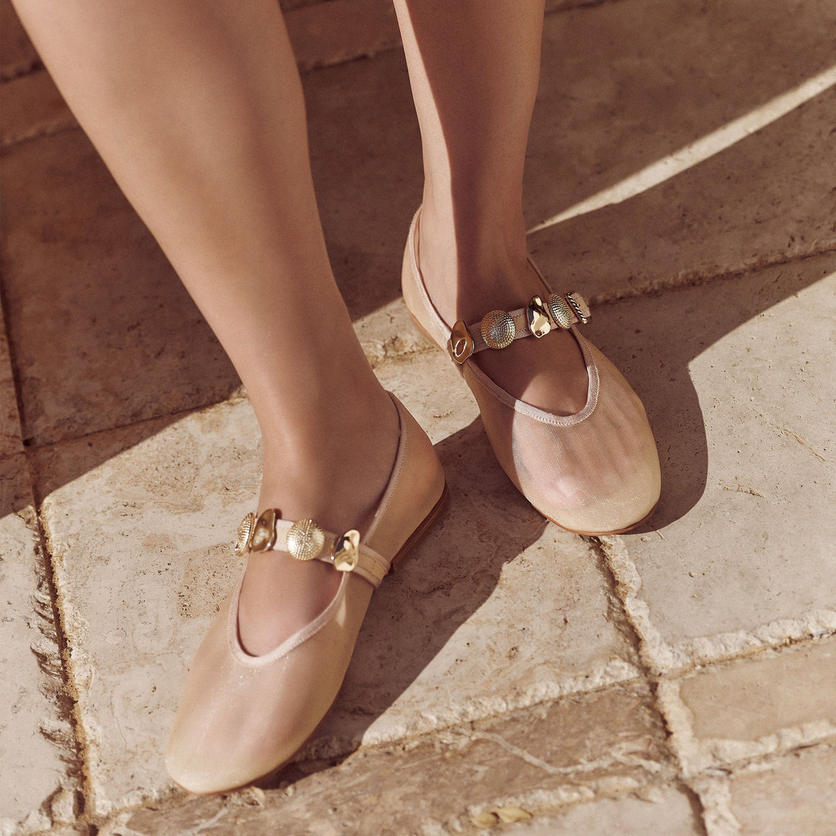 Relan French Vanilla Mesh Ballet Flats | Dolce Vita Quality