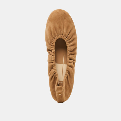 Conrad Lt Brown Suede Ballet Flats | Dolce Vita Recommended