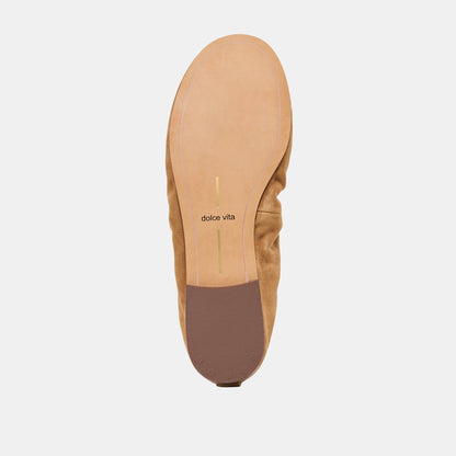 Conrad Lt Brown Suede Ballet Flats | Dolce Vita Recommended