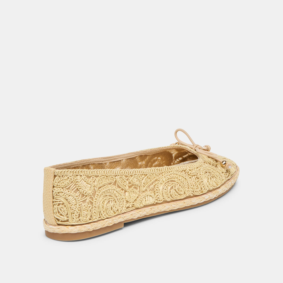 Tianna Lt Natural Raffia Lace Ballet Flats | Dolce Vita Hot Sale
