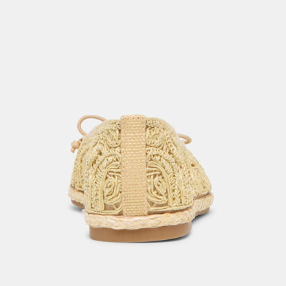 Tianna Lt Natural Raffia Lace Ballet Flats | Dolce Vita Hot Sale