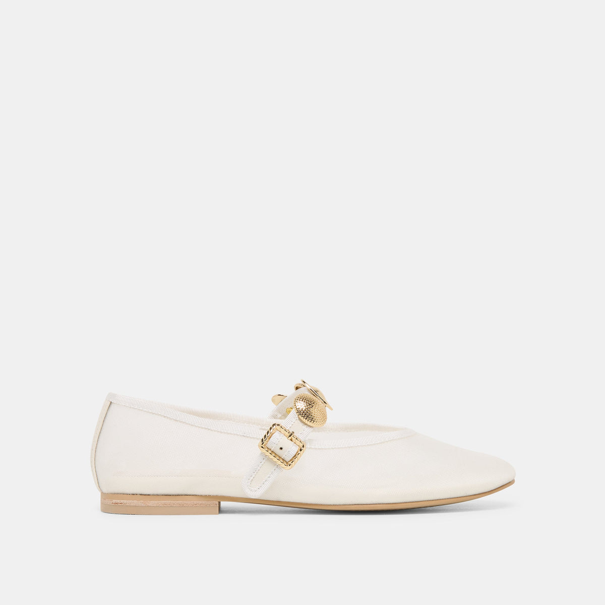 Relan Mesh White Mesh Ballet Flats | Dolce Vita Essential