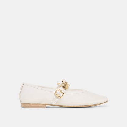 Relan Mesh White Mesh Ballet Flats | Dolce Vita Essential