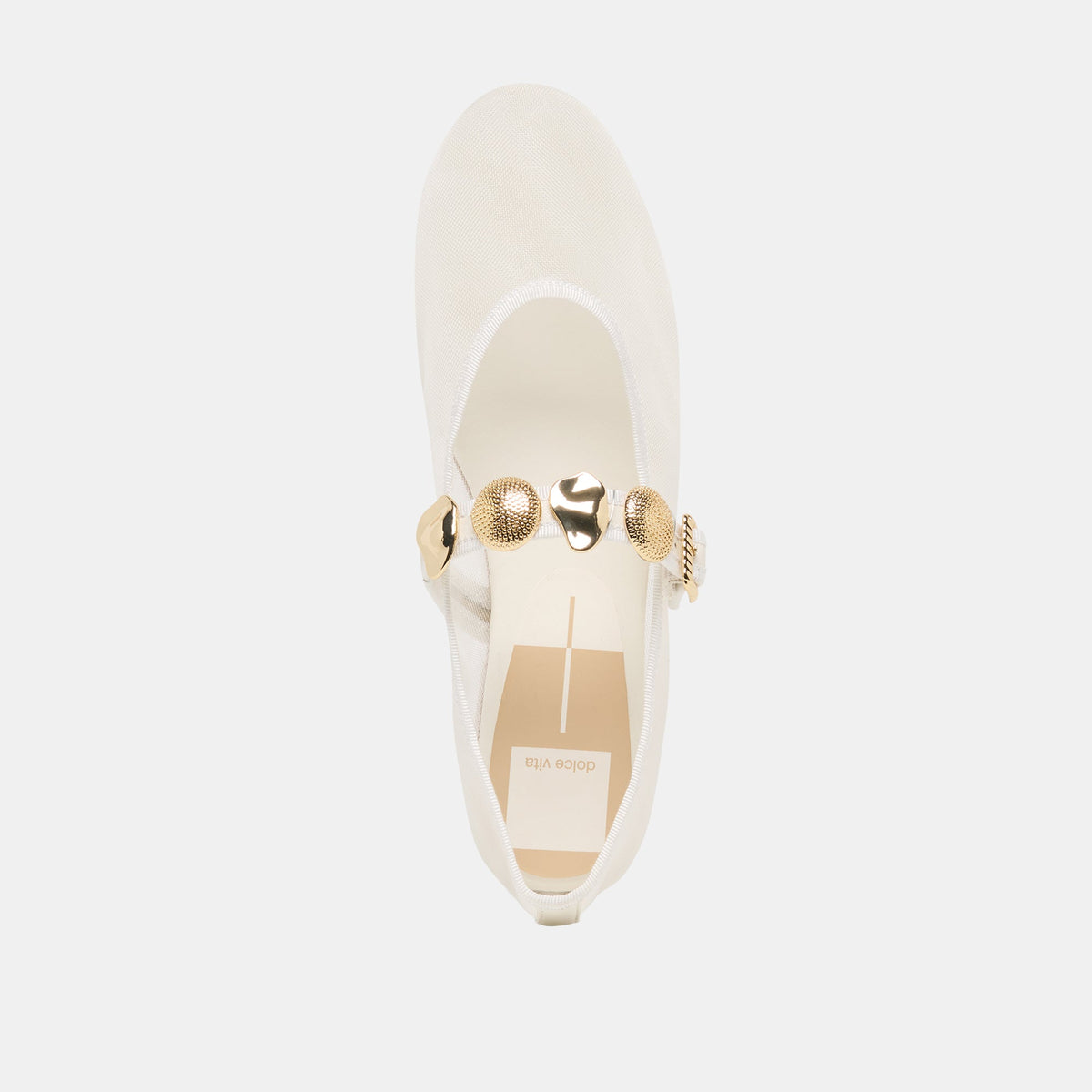 Relan Mesh White Mesh Ballet Flats | Dolce Vita Essential