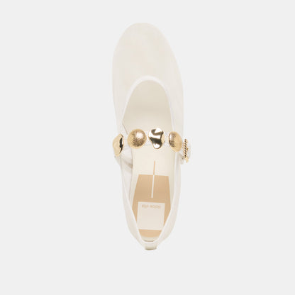 Relan Mesh White Mesh Ballet Flats | Dolce Vita Essential