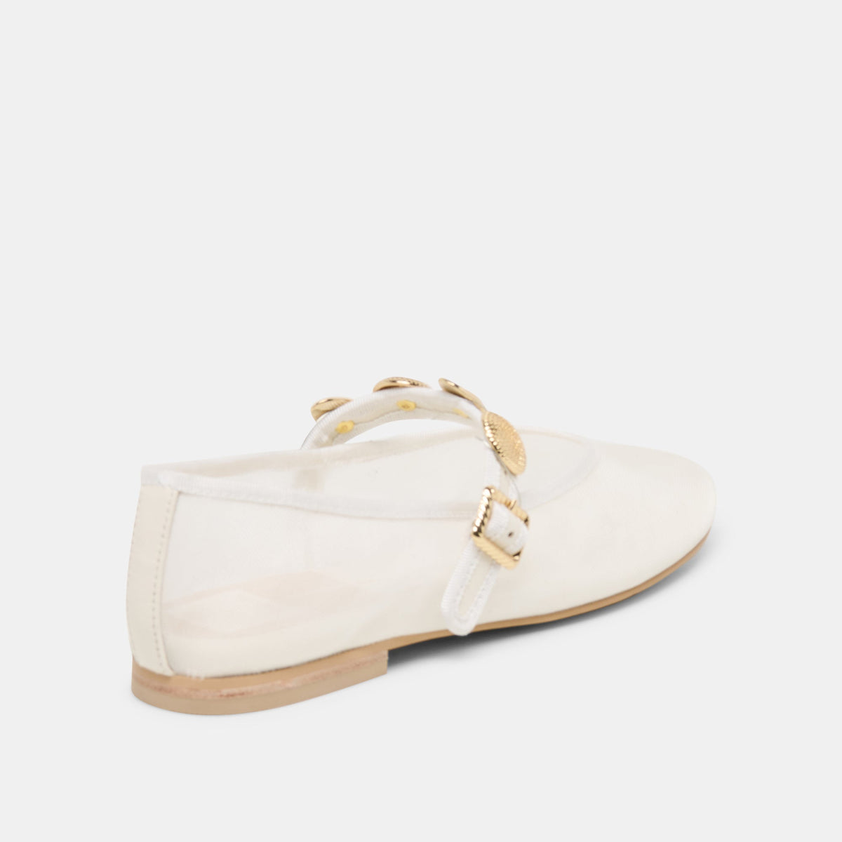 Relan Mesh White Mesh Ballet Flats | Dolce Vita Essential