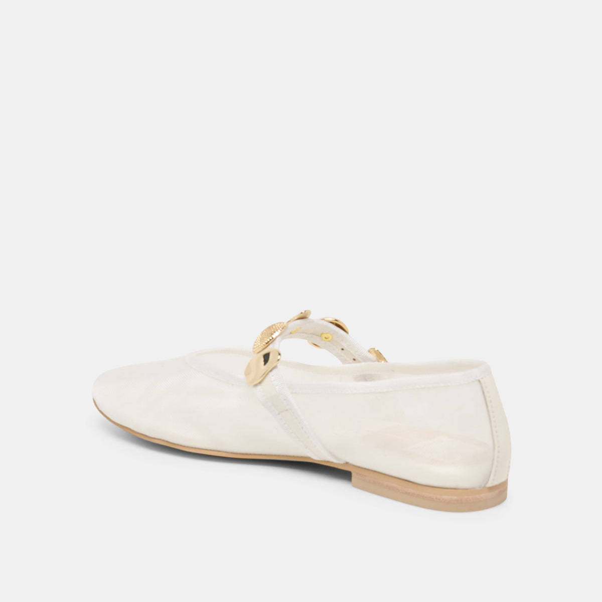 Relan Mesh White Mesh Ballet Flats | Dolce Vita Essential