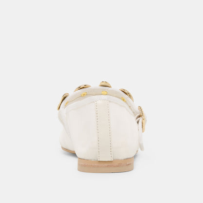 Relan Mesh White Mesh Ballet Flats | Dolce Vita Essential