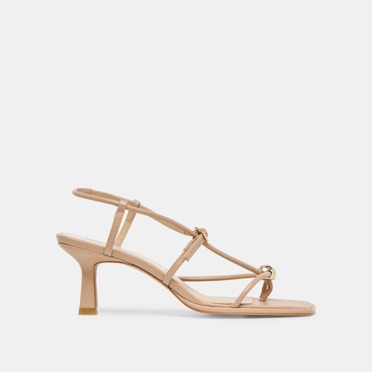 Manji Wide Light Tan Leather Heels | Dolce Vita New