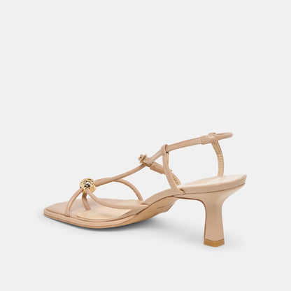 Manji Wide Light Tan Leather Heels | Dolce Vita New
