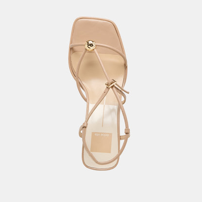 Manji Wide Light Tan Leather Heels | Dolce Vita New