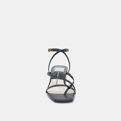 Karlos Wide Black Leather Sandals | Dolce Vita Deals