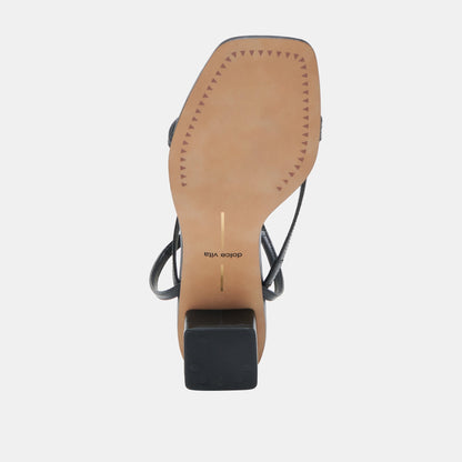 Karlos Wide Black Leather Sandals | Dolce Vita Deals