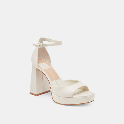 PANDRO WIDE HEELS WHITE SATIN
 – Dolce Vita | Dolce Vita Special Offer