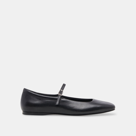 Reyes Wide Ballet Flats Black Leather | Leather Ballet Flats
 – Dolce Vita | Dolce Vita Premium