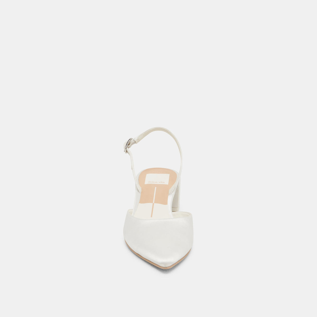 Carel Wide True White Satin Heels | Dolce Vita Exclusive