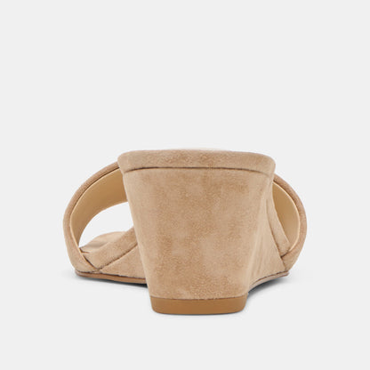Qaily Wide Camel Suede Wedges | Dolce Vita Sale
