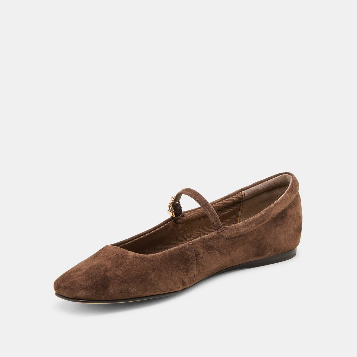 Reyes Wide Dk Brown Suede Ballet Flats | Dolce Vita Discount