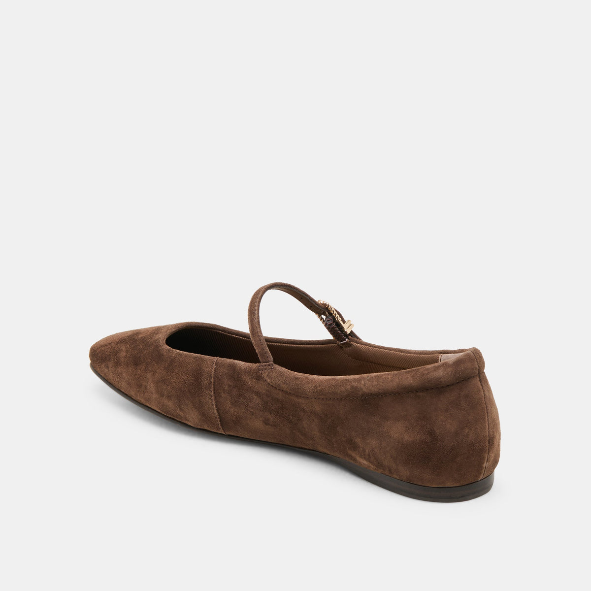 Reyes Wide Dk Brown Suede Ballet Flats | Dolce Vita Discount