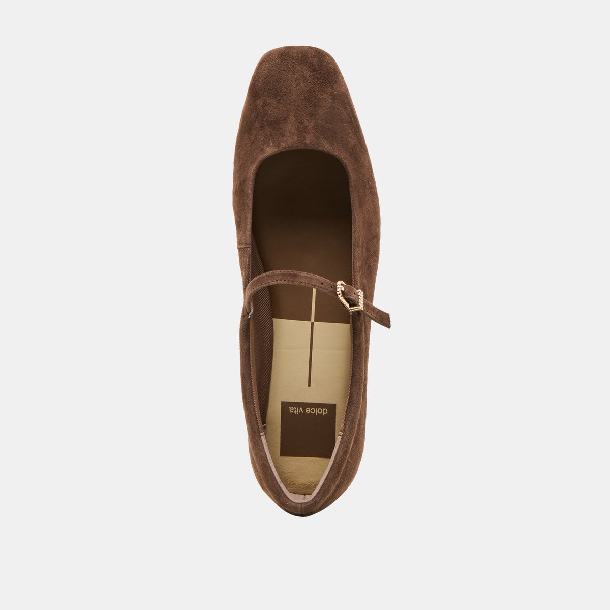 Reyes Wide Dk Brown Suede Ballet Flats | Dolce Vita Discount