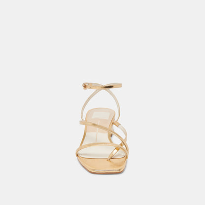 Karlos Wide Gold Metallic Stella Sandals | Dolce Vita Value