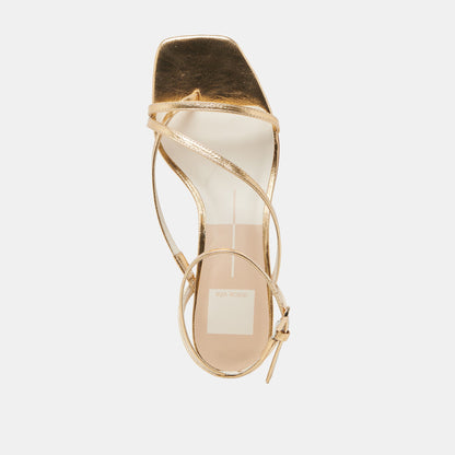 Karlos Wide Gold Metallic Stella Sandals | Dolce Vita Value