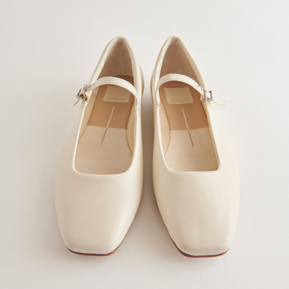 Reyes Wide Ballet Flats Ivory Leather | Ivory Ballet Flats
 – Dolce Vita | Dolce Vita Recommended