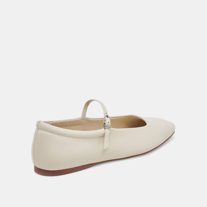 Reyes Wide Ballet Flats Ivory Leather | Ivory Ballet Flats
 – Dolce Vita | Dolce Vita Recommended