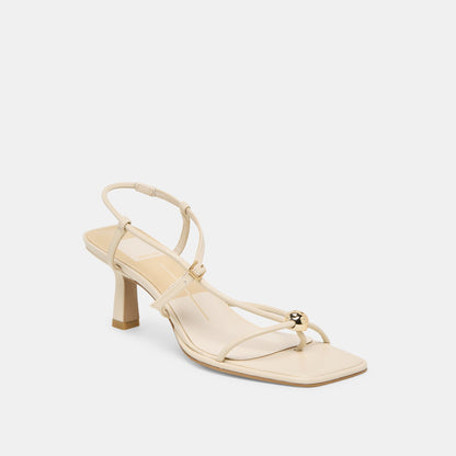 Manji Wide Creme Leather Heels | Dolce Vita Signature
