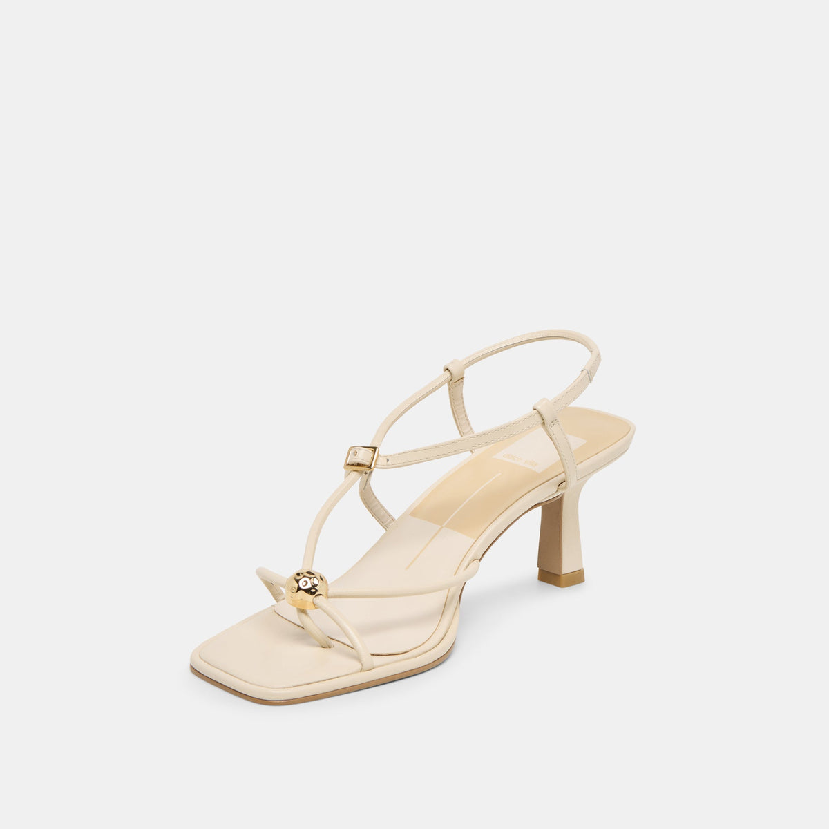 Manji Wide Creme Leather Heels | Dolce Vita Signature