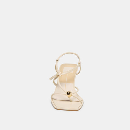 Manji Wide Creme Leather Heels | Dolce Vita Signature