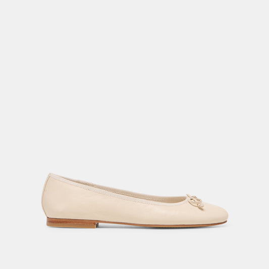 Ritla Wide Bone Leather Ballet Flats | Dolce Vita Exclusive