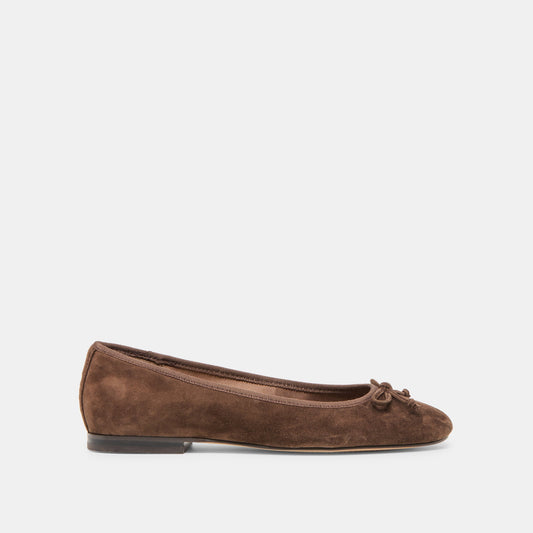 Ritla Wide Dk Brown Suede Ballet Flats | Dolce Vita Best Price