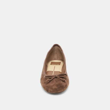 Ritla Wide Dk Brown Suede Ballet Flats | Dolce Vita Best Price