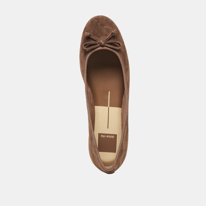 Ritla Wide Dk Brown Suede Ballet Flats | Dolce Vita Best Price