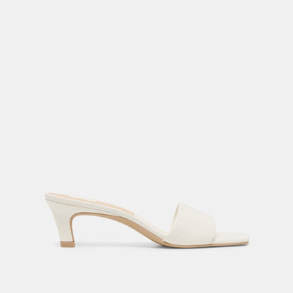 Rexa Wide True White Leather Heels | Dolce Vita Popular