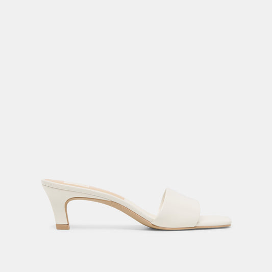 Rexa Wide True White Leather Heels | Dolce Vita Popular